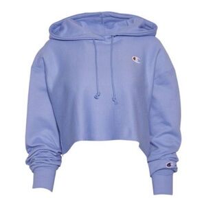 Blue Champion Cropped Hoodie